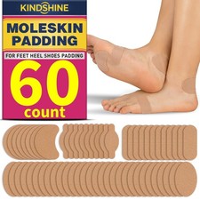 60P Moleskin Strips with Adhesive Blister Prevention Pads Mole Skin Tape Stic...