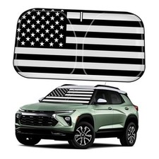 Windshield Sun Shade for 2021 Silver  Black-Fit 2021-2025 Chevy Trailblazer