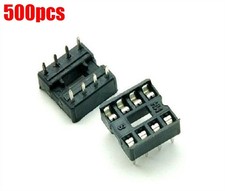 500Pcs Dip 8-Pin 8Pins Dil Socket Pcb Mount Connector New Ic hx