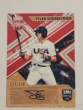 2019 Tyler Soderstrom Panini Elite Extra Edition USA 18U Red Auto /150 #18U-TS