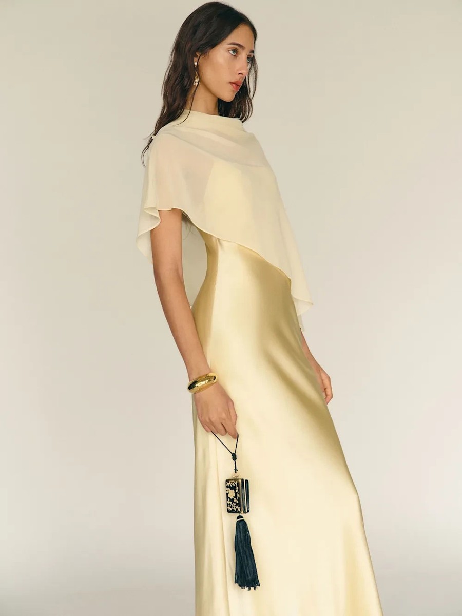 Reformation Women's Lilibeth Silk Dress - No Import Fees