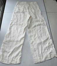 Everlane Women’s 8X29 100% Linen Wide Leg Pants Pockets Unlined Cream