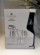 Set Of 4 UNUSED HI-GEAR Wine glass set In Box plastic Camping/Boat/Caravan