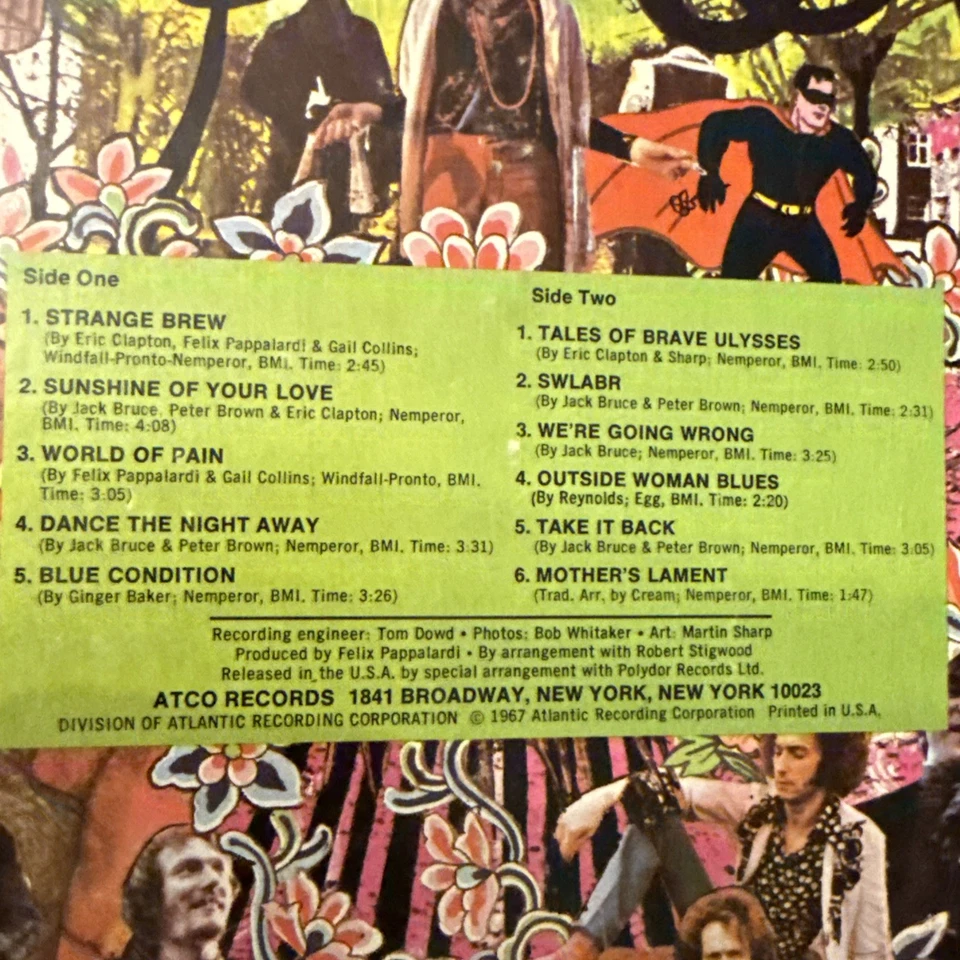 CREAM - Disraeli Gears VG/VG+ 12” LP record SD33-232 Vinyl Foto 4 de 4