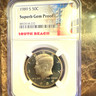 1989-S Kennedy Half Dollar 50C Proof Silver .900 NGC South Beach Label KM#205 San Francisco Kennedy