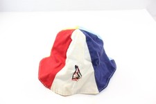 Children's Cap With Sailboat Patch Red White Blue Yellow Vintage Hat Beach Sun