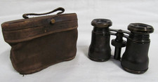 Antique Handheld Leatherbound Binocular in original Leather case Pre-owned