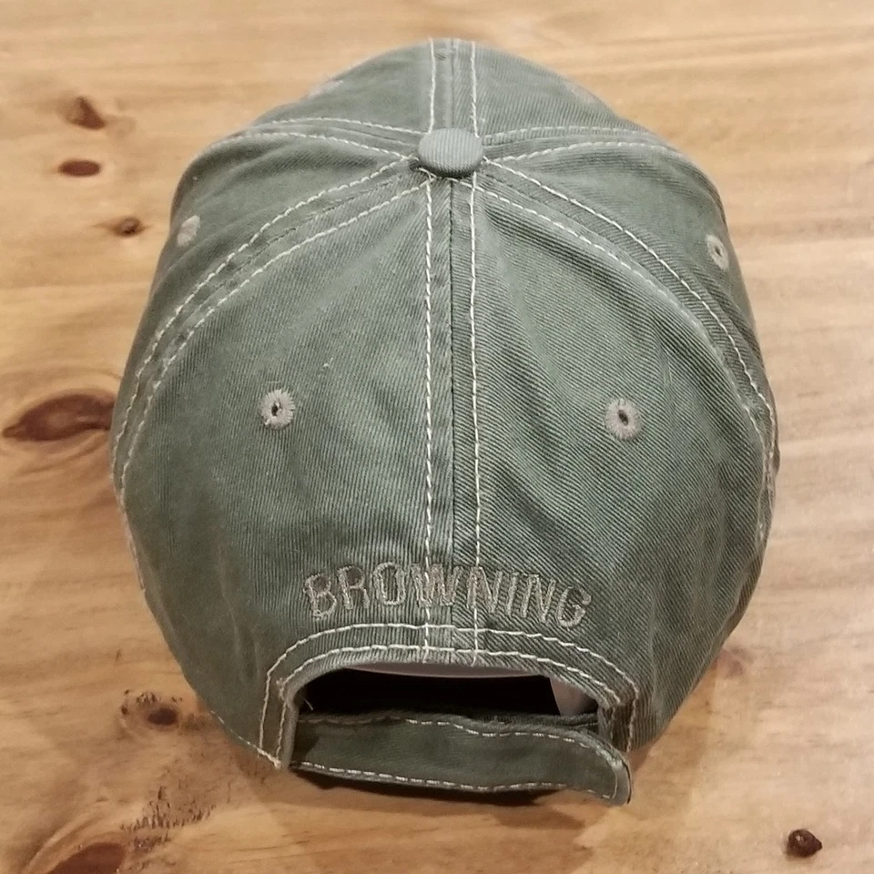 Sombrero Browning Gorra Correa Trasera Verde Pistola de Caza Arma de Fuego Ciervo Talla Única Ajustable Foto 3 de 4