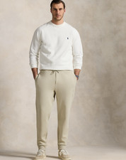 Polo Ralph Lauren Men's Big & Tall Leather-Pony Double-Knit Jogger Pants, XLT