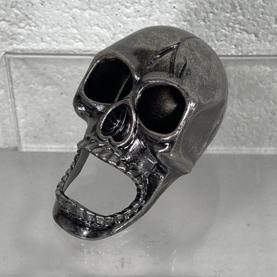 Skull Bottle Opener - Decorative Hand-Held Metal Silver Color Skeleton Beer Cap