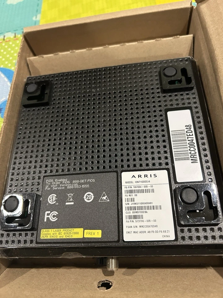 Arris Fios 10/100/1000 Managed Fiber Optic Network Terminal Phone/TV/Internet - Image 4 of 4