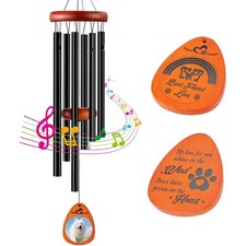 Homrich Dog Memorial Gifts for Loss of Dog, 28" Pet Memorial Wind Chimes, Los...