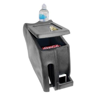 VDP Black Lockable 20.75'' x 7.75'' x 16'' Plastic Center Console for Wrangler TJ