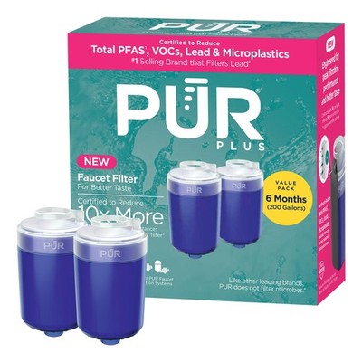 PUR PLUS Ersatz-Wasserfilter zur Wasserhahnhalterung 2er-Pack, Original PUR-Filter,