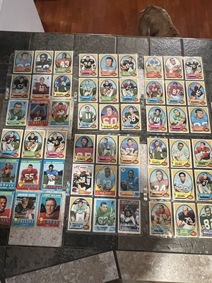Topps NFL Card Lot 1970 Vintage Pete Case Webster Robinson LeVias 54+ card lot 
