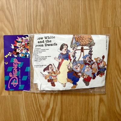 Vintage Disney Snow White & the 7 Dwarfs DISCONTINUED CROSS Stitch Kit NEW 