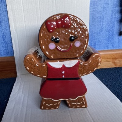 Keramik Lebkuchenmädchen Keksdose mit Deckel (Chip auf Deckel, siehe Fotos