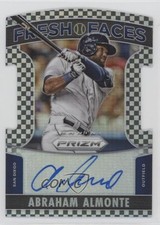 2015 Prizm Fresh Faces Signatures Black & White Checker Abraham Almonte Auto 7l6