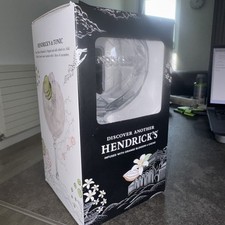 HENDRICKS GLASS COPA GIN BALLOON 'Solid Glass' | Limited Edition Embossed RARE!