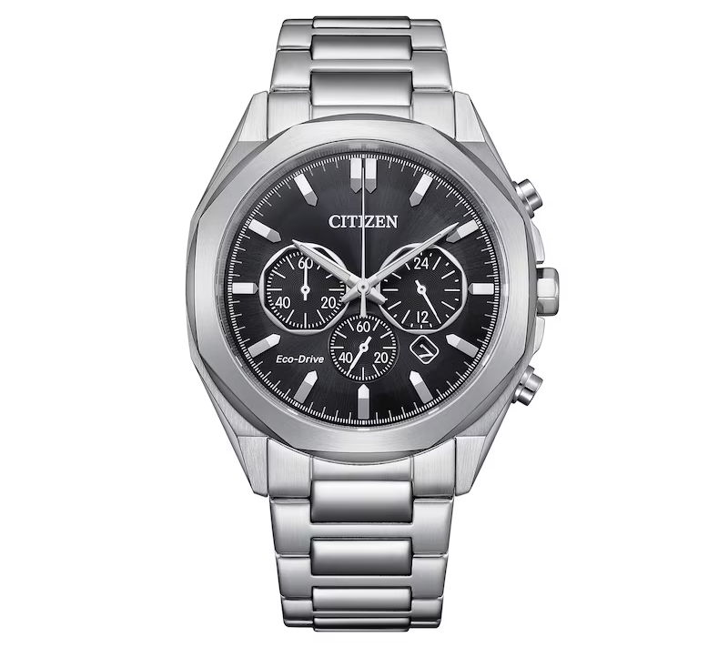 Citizen Men's Chronograph Date Indicator Eco-Drive Silver Watch