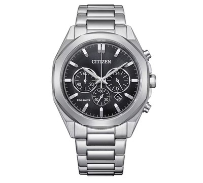 Citizen Men's Chronograph Date Indicator Eco-Drive Silver Watch 41MM CA4590-81E