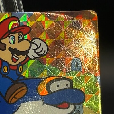 Dolphin Mario Super Mario World Bros Holo Prism Card Banpresto