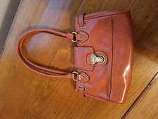 Rosetti Purse Bag Cinnamon Brown Tan Faux Leather With Clutch Very Nice