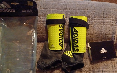 Adidas Ace Club Edition Strap Closure parastinchi Nero Lime XS 3'11-4'6" - Foto 1 di 7