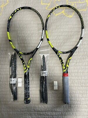 2 - Babolat Pure Aero 98 - 4 1/4 CRACKED+2 New Grommets And 2 - Babolat Pure Aero 98 - 4 1/4 CRACKED+2 New Grommets And