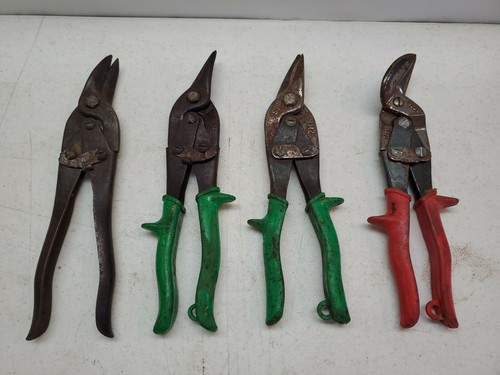 Lot of 4 Vintage Wiss USA Made Aviation Tin Snips M6 M2 M1 - Picture 1 of 11