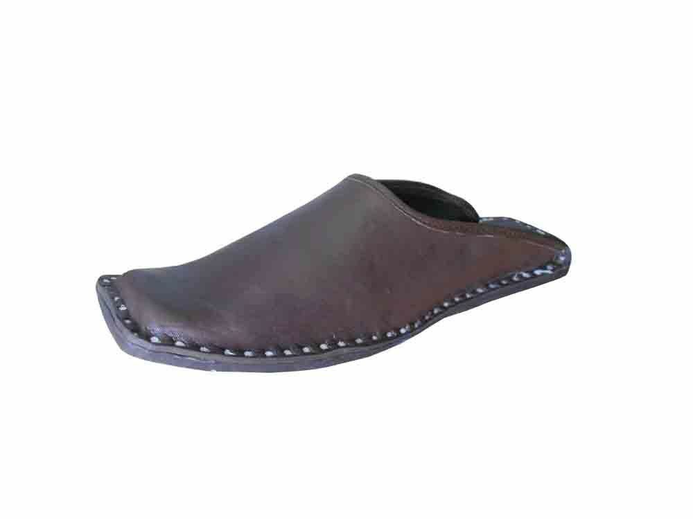 Men Slippers Indian Handmade Leather Brown Casual Jutti Clogs US 12 Men Slippers Indian Handmade Leather Brown Casual Jutti Clogs US 12