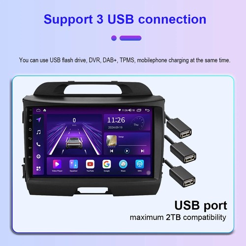 Android Car Radio For KIA Sportage 2011-2016 GPS Auto Multimedia Player Screen - Picture 3 of 30