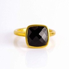 Natural Black Onyx Gemstone Ring Ring Gold filled Ring Genuine Ring