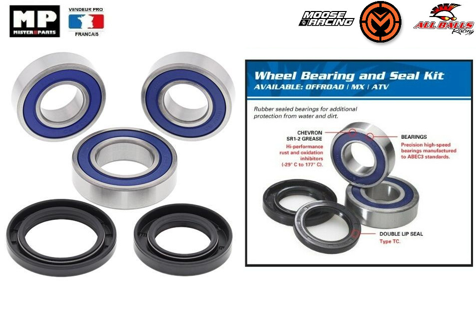 Roulements roue arrière kit 25-1458 moto 125 EC MC 2003-2010 acier