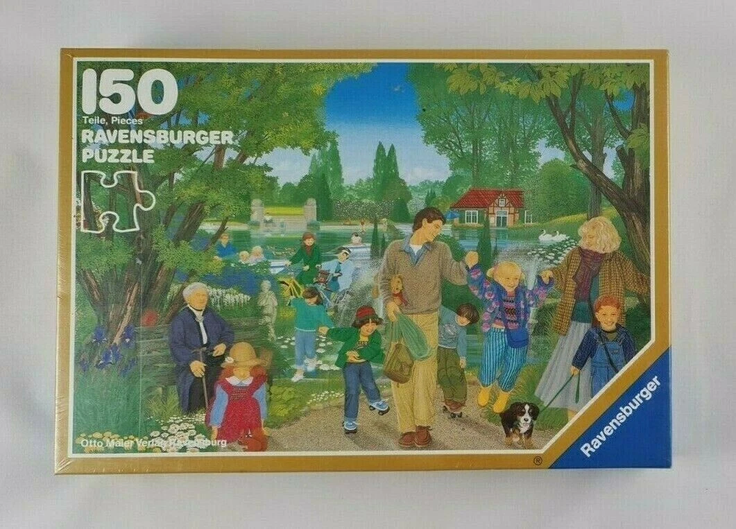 New: Vintage 80's Ravensburger In The Park Jigsaw Puzzle 150 Pieces West  Germany