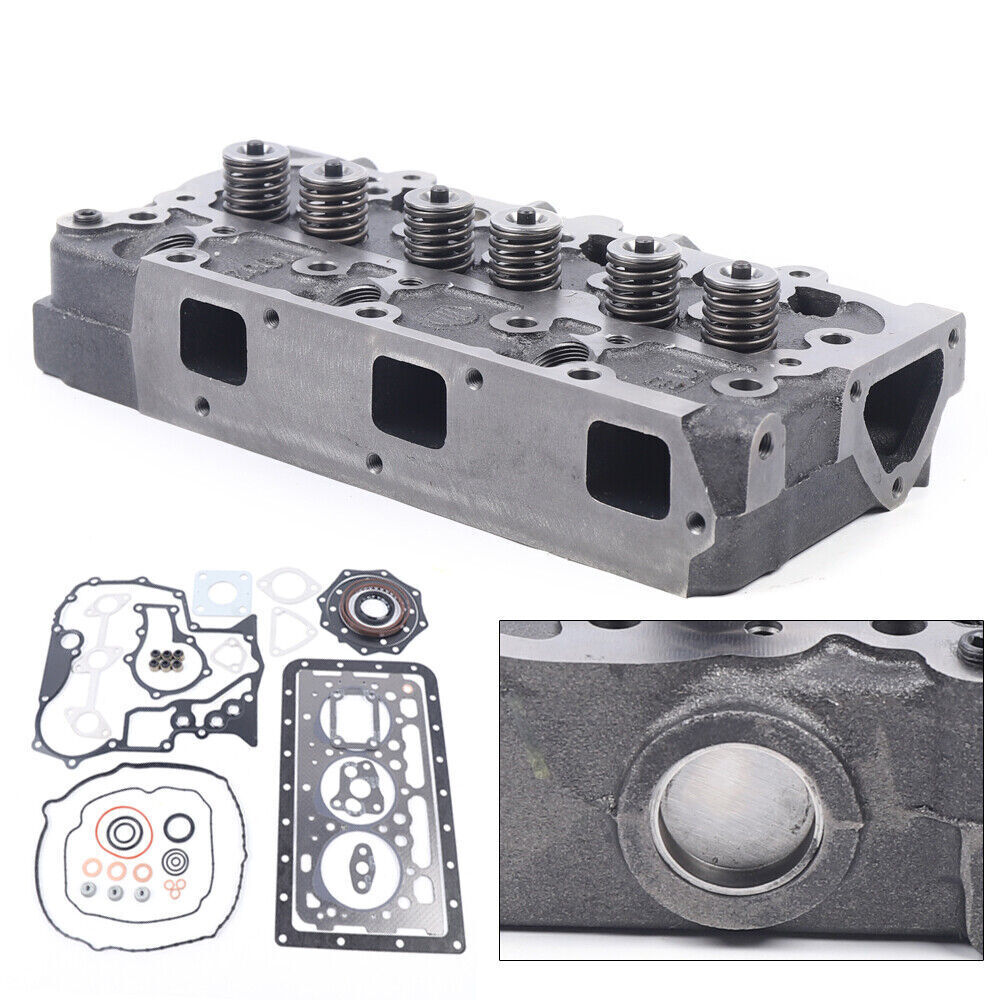 Fits For Kubota D902 RTV900 Complete Cylinder Head with Valves & Full Gasket Kit