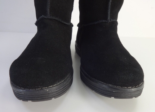 Botas SKECHERS para mujer talla 5 Reino Unido negras gamuza cuero polar forradas de piel - Imagen 6 de 14