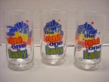 Vintage Diet Pepsi You Got the Right One Baby Tumblers Glasses Set of 3