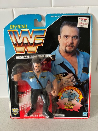 WWF Hasbro Big Boss Man MOC Series 3 Blue Card...
