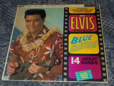 ELVIS PRESLEY - Blue Hawaii Vinyl Record Album LP RCA - BLACK RED DOT ...