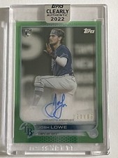 JOSH LOWE 2022 Topps Clearly Authentic Auto Green Border /99 Tampa Bay Rays