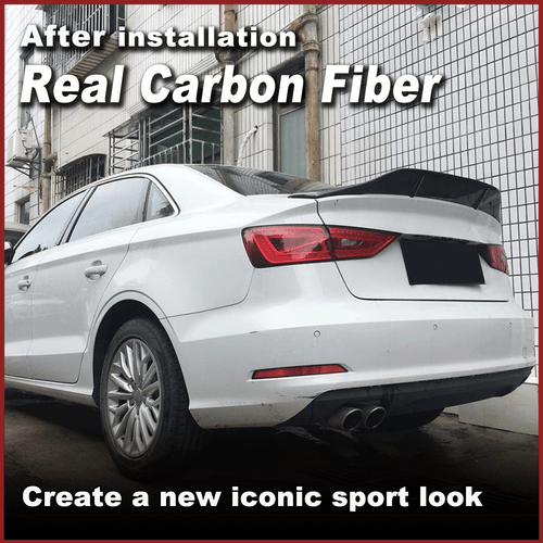 Alerón trasero de carbono para AUDI A3 S3 RS3 2014-2019 borde de demolición alerón ala labio - Imagen 3 de 13