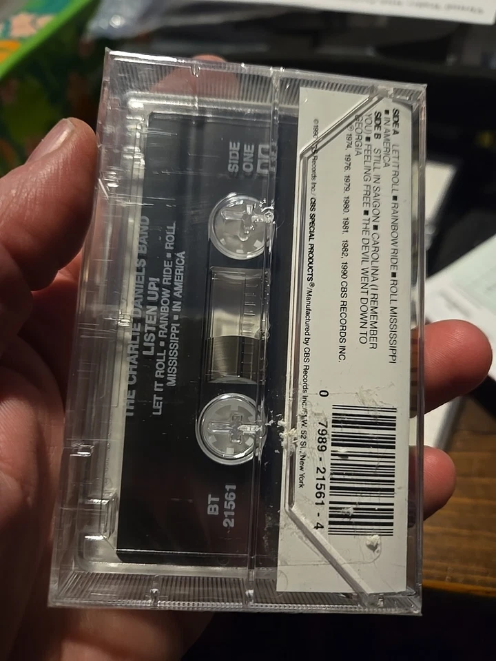 The Charlie Daniels Band Cassette Listen Up! 1990 Sealed Foto 2 de 3