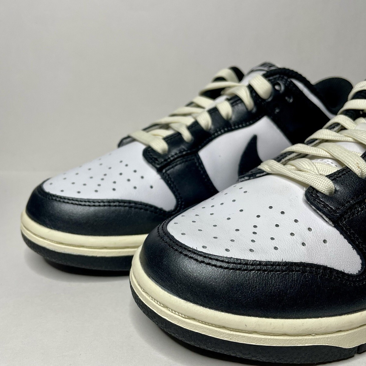 NIKE Dunk Low 'Vintage Panda' White Black Men's size 12