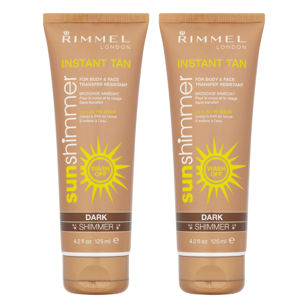 Rimmel London Instant Tan Sun Shimmer Instant Tan - Dark 125ml x2