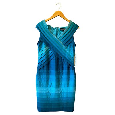 blue ombre bandage dress Natalia Blue Ombre Strapless Maxi Dress - S Size - Women's Dresses