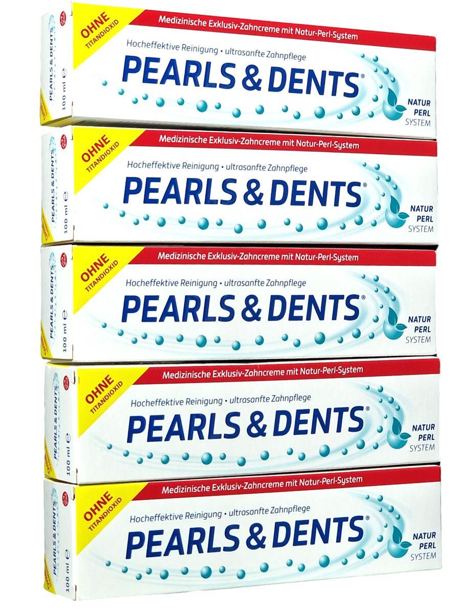 5x Pearls & Dents Zahncreme 5x 100ml glattere Zähne saubere Zähne