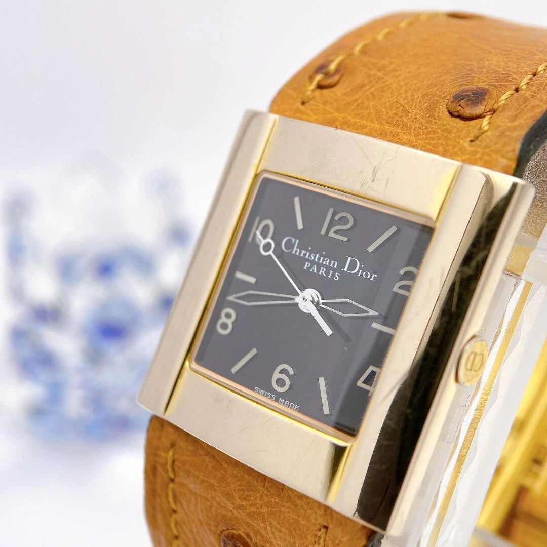 Authentique montre bracelet femme Christian Dior vintage carrée