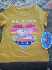 NICKELODEON PEPPA PIG Eone "BE KIND" GIRL'S TODDLER T-SHIRT SIZE 12M BRAND NEW  