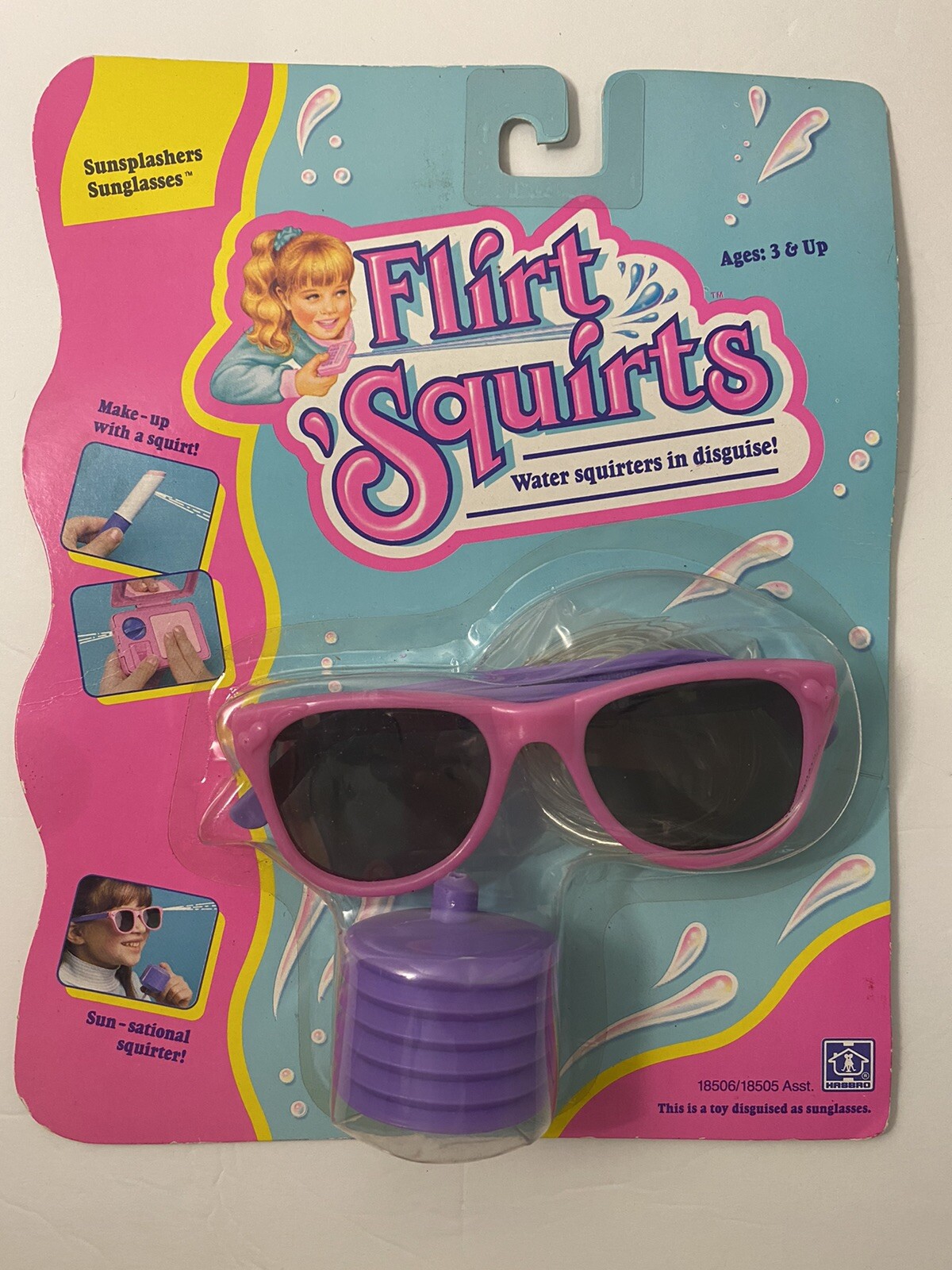 1991 Vintage 90s Toy Hasbro Flirt Squirts Sunsplashers Sunglasses New in  Package 38976185100 | eBay